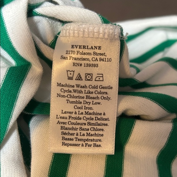 Everlane The Weekend Green and White Striped Tank Dress. Size Small - Picture 10 of 11